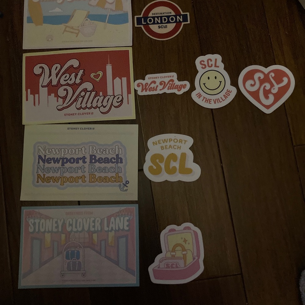 Stoney Clover Lane sticker / postcard bundle.